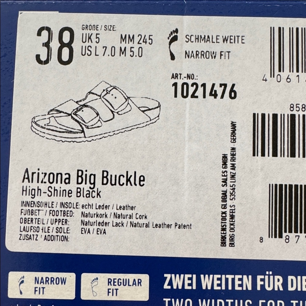 Birkenstock Arizona Big Buckle High Shine Sandals - Picture 2 of 3